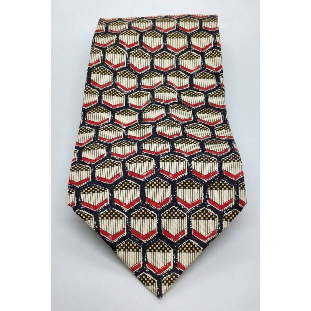 Robert Talbott Studio Silk Necktie. Multicolor Designs Men's Tie USA 57" x 3.75"